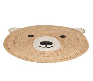 Handwoven Natural Seagrass Bear Shaped Kids <b>Rug</b> <b>Round</b> Woven <b>Nursery</b> Play Mat Handmade Children's Room Floor Carpet from Vietnam - Product Image 3