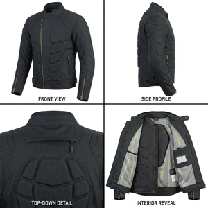 Chaqueta de Motocicleta Personalizada OEM de Cordura Textil, Impermeable, para Hombre, de Carreras, Protectora y de Seguridad, con Armadura Aprobada por la CE - Product Image 3
