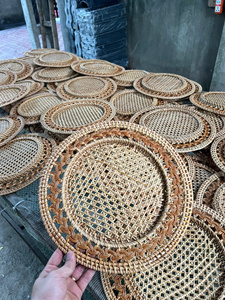 Set de table flexible en rotin |   Assiette de service artisanale pour plats chauds et sushis - Product Image 5