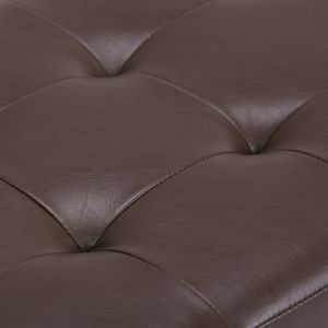 Cosmopolitan Chocolate Brown <b>Storage</b> Ottoman Stylish <b>Stool</b> with Hidden <b>Storage</b> Space - Product Image 2