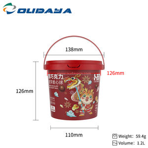 Venta al por mayor IML <span class=keywords><strong>PP</strong></span> 1l 2.5l <span class=keywords><strong>3l</strong></span> 5l Tina de mantequilla de plástico Recipiente para galletas Cubo para galletas con asa - Product Image 3