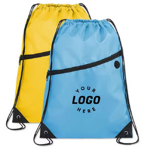 Mochila con Cordón Ajustable, Personalizable con Logotipo, Unisex, a Rayas, Reutilizable, para Gimnasio, Deportes, Playa, Escuela, Regalo, Impermeable, de Nailon y Poliéster - Product Image 2