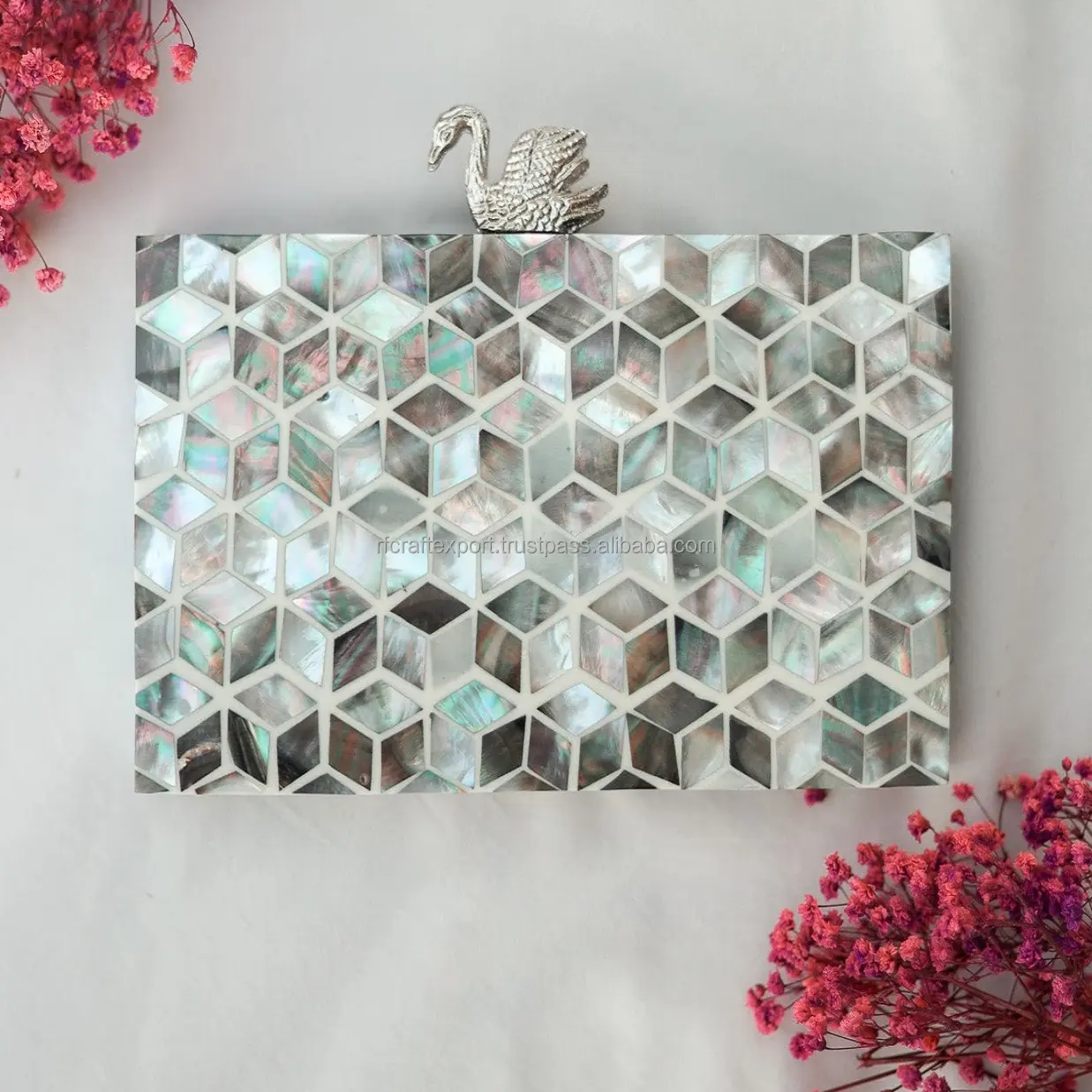 Beautiful Mother of pearl clutch bags for women