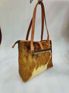 Sac fourre-tout en cuir véritable pour femme, sac à bandoulière avec fermeture éclair, broderie, design portable, couleurs personnalisables LHTB-0061 - Product Image 4