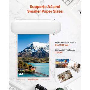 Machine à plastifier thermique portable pour papier A4 max. – Chauffe rapide en 3-4 min – Épaisseur de plastification 3-5 mil - Product Image 3