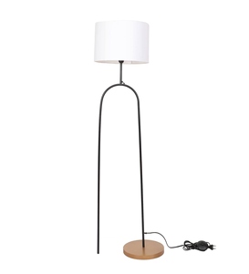 Lampe de sol de club de luxe en tissu blanc Midwest avec base en métal, OEM ODM, faible MOQ, prix d'usine, vente en gros, approvisionnement en vrac - Product Image 1