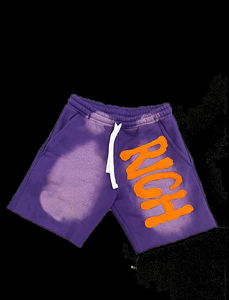 Shorts de Algodón French Terry de Alta Calidad con Logotipo Personalizado, Parches Cosidos, Lavado Ácido y Estilo Desgastado para Hombre, la Mejor Calidad a Buen Precio - Product Image 3