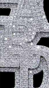 จี้ห้อยคอทรงฮิปฮอปประดับอักษรย่อ ดีไซน์ทันสมัยแบบส่วนตัว ชุบเงิน ประดับเพชรโมอิสซาไนต์ เหมาะสำหรับผู้ชายในงานปาร์ตี้ - Product Image 4