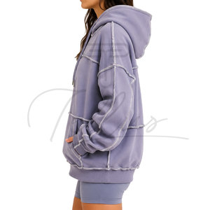 Sweat-shirts pour femmes de haute qualité, coupe ajustée, manches longues, col à capuche surdimensionné, imprimé ou uni, style hiver - Product Image 5