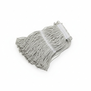 Commercial Cotton Yarn Dust <b>Mop</b> Reusable Sustainable Durable <b>Flat</b> Floor Cleaning Long Metal Handle Self-Wringing Industrial - Product Image 2