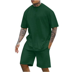 Conjunto Casual de Verano para Hombre de 2 Piezas, Camiseta y Pantalones Cortos con Bolsillos, 100% Algodón, Precios al por Mayor - Product Image 4