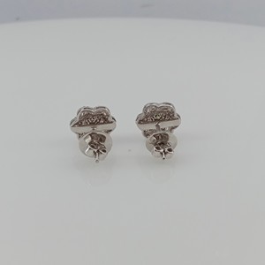 1.08 Cttw Round Cut White & Brown Natural Diamond Stud <b>Earrings</b> for Women in 925 Sterling <b>Silver</b>, Push <b>Back</b>, Prong Setting - Product Image 4