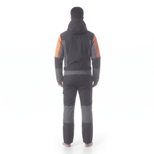 Mono de esquí impermeable con capucha para hombre, con bloques de color, aislamiento Primaloft, cierre de cremallera, traje de nieve para adultos para invierno y actividades al aire libre - Product Image 2