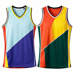 Ensemble Maillot et Short de Basketball Personnalisé en Maille Imprimé par Transfert Thermique – Tenue d'Équipe avec Logo Personnalisé, Grandes Tailles, Service OEM - Product Image 5