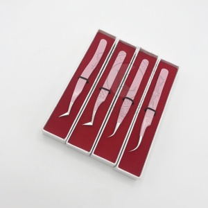 แหนบปลายเงินเคลือบผงสีชมพูกล่องใส่การ์ดสีขาวปรับแต่งโลโก้ส่วนตัวได้อย่างยั่งยืน - Product Image 3