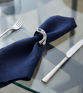 Modern Metal <b>Napkin</b> Rings Curved Design <b>Silver</b> Tone Tableware Accessory For Wedding And Banquet Use - Product Image 5