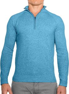 Pull à col roulé imprimé avec fermeture éclair quart de tour, tenue décontractée d'hiver, pull de sport pour homme, en coton molletonné, écologique - Product Image 3