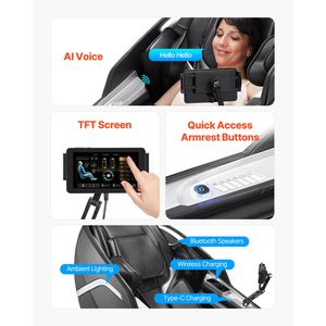 Poltrona Massaggiante 4D+3D per Tutto il Corpo con SL Track Esteso, Stretching Profondo Yoga e Poggiapiedi Estensibile - TFT AI Voice e Materiale PU - Product Image 6