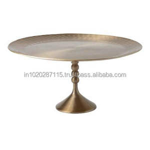 Soporte de pastel de metal de pedestal alto para elevar postres y pasteles en fiestas configuraciones de buffet o exposiciones de comida - Product Image 6