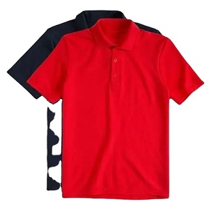 Chemises décontractées pour hommes les plus vendues, en coton tricoté uni 100 %, anti-plis, à manches courtes, avec logo frontal, prix de gros abordable - Product Image 6