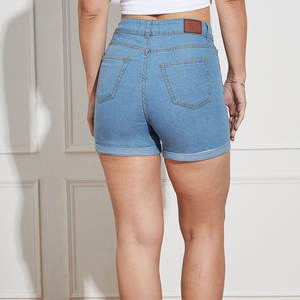 Shorts de Mezclilla para Mujer, Corte Holgado, Estilo Urbano, Shorts de Mezclilla Modernos e Informales para Mujer con Diseño Impreso con Láser - Product Image 3