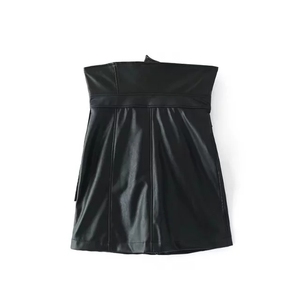 Wholesale Custom Logo <b>Women</b> Leather Skirt Shorts OEM Service Breathable Leather Shorts Casual Fit Leather Skirt Shorts <b>For</b> <b>Women</b> - Product Image 2