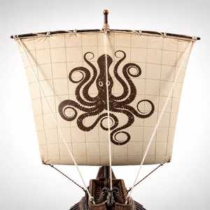 Modèle de bateau à voile nautique en métal poli double face, fait main, moderne, pour la décoration de la maison et les collectionneurs - Product Image 3