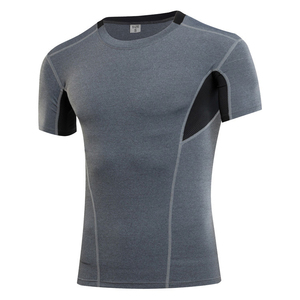 Casual Sports Running Sportswear Wholesale 100% Polyester <b>Men's</b> <b>Compression</b> Gym T-<b>Shirts</b> Muscle Design Knitted Fabric Clothing - Product Image 1