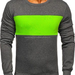 Nouveau sweat-shirt à logo personnalisé pour hommes, respirant, multi-panneaux, col rond, teint uni pour la saison d'hiver, vente en gros - Product Image 2