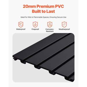 8x4 pi PVC Noir Garage Slatwall Panneaux Conception Modulaire Outil Stockage Installation Facile - Product Image 3