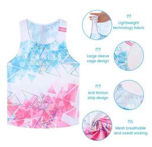 Camiseta sin mangas con estampado geométrico para hombre, cuello redondo, de secado rápido, deportiva, para correr - Product Image 4