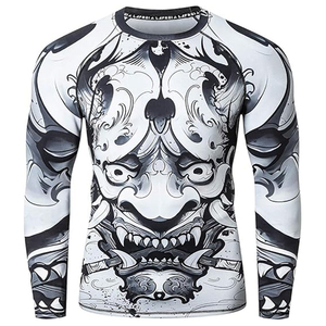 Custom Men <b>Compression</b> <b>Shirt</b> Rash Guard Long Sleeve Gym Fitness Workout Quick Dry Running OEM Logo Apparel - Product Image 1