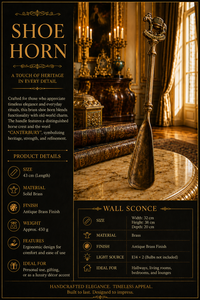 Luxury Vintage Brass Shoehorn with Decorative Horse Handle Metal Shoe Horn for Home Hotel Gift Collection - Product Image 5