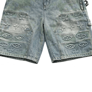 Fabricante de Shorts de Mezclilla con Pedrería de Algodón Premium, Costuras Duraderas, Adornos y Acabados de Cristal de Calidad - Product Image 4