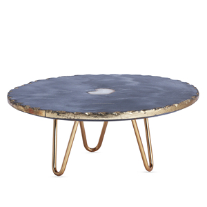 Serving Cake <b>Resin</b> Epoxy Mold Stand High Quality Agate Cake Stand Centerpiece Handcrafted with Gold Rim - Product Image 4