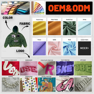 เสื้อฮู้ดดี้ผู้ชายสไตล์สตรีทแวร์ทรงปกติ แบรนด์ OEM ลายพิมพ์ขาดๆ แบบวินเทจ ผ้าฟลีซ 100% คอตตอน สำหรับฤดูหนาว - Product Image 6
