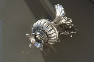Designer Silver <b>Jug</b> With Floral Pattern Engraving And Slim Neck Handle Stylish <b>Jug</b> Suitable For Dining Serving And Display Use - Product Image 3