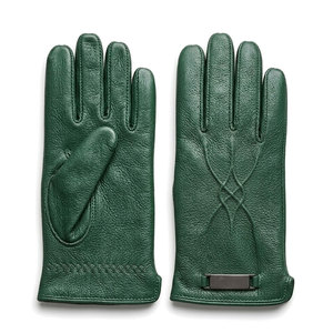 Gants d'hiver en cuir pour homme, best-seller, en cuir véritable souple, compatibles écran tactile, doublure en laine, durables, confortables, coupe élégante - Product Image 1