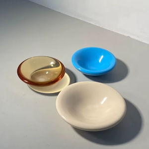 Bol de service décoratif en résine polyresine blanche à motif tourbillonnant, fait main, de qualité supérieure, pour fruits, salades, vaisselle de table et plateau pour fêtes - Product Image 1