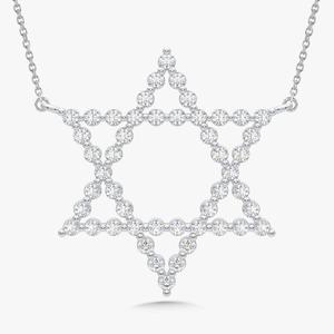 14K <b>Solid</b> Gold Diamond Star <b>Necklace</b> Pave Set 18 Inch Celestial Pendants Charm 10k 18k 1.1mm Cable Chain B2B Factory Price - Product Image 5