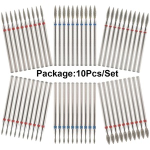 BAFA SURGICAL INSTRUMENTS Juego de 10 fresas de diamante para uñas, brocas ergonómicas manuales para manicura, accesorio para limpieza de cutículas - Product Image 5