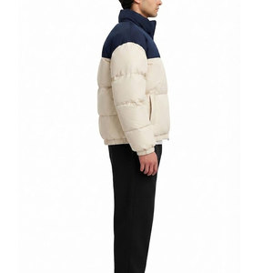 Chaqueta Acolchada Cómoda para Hombre, Chaqueta de Invierno con Relleno Cálido, Cierre Completo con Cremallera, Cuello Alto, Dos Bolsillos Laterales y Uso en Exteriores - Product Image 4