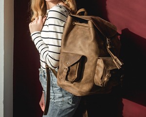 Durable Custom Genuine <b>Leather</b> <b>Backpack</b> Mens <b>Laptop</b> Bag Luxury Real <b>Leather</b> Rucksack Waterproof Travel Daypack LBK-0120 - Product Image 3