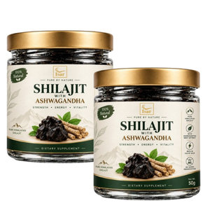 Résine de Shilajit himalayenne traditionnelle 50g avec Ashwagandha, 100% naturelle, provenant d'Inde, pour soutenir l'énergie et la résistance. - Product Image 1