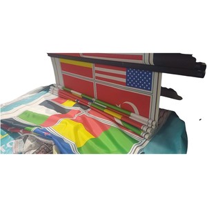 Drapeau national personnalisé double face en polyester pour affichage extérieur sur mât en aluminium, imprimé numériquement renforcé pour usage sportif - Product Image 5