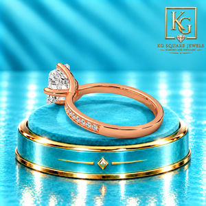 Anillo de Compromiso de Diamante Cultivado en Laboratorio de Corte Radiante en Oro Rosa de 14 Quilates de Primera Calidad para Mujer con Calidad de Diamante Certificada - Product Image 2