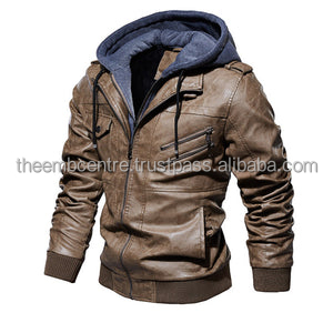 Chaqueta de cuero de invierno para hombre, diseño único, superventas, precio barato, alta Fabricación, ajustada, elegante, chaqueta de cuero para hombre - Product Image 4