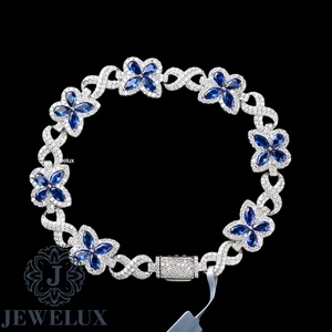 Premium Style Moissanite Tennis <b>Bracelet</b> for Unisex Continuous Sparkle Stones Gold/<b>Silver</b> Plated IGI Certified Wedding Gift - Product Image 3