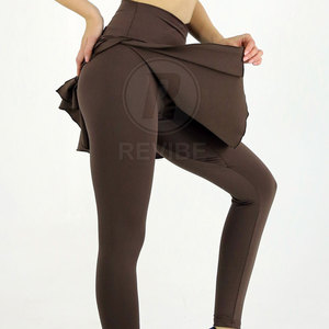 Leggings de Yoga Casuales de Nuevo Estilo Hechos a Medida, 2 en 1, Tejidos en Poliéster y Algodón, Transpirables, Color Personalizado - Product Image 5