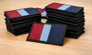 Gran Parche Bordado Tejido Rojo y Azul Cielo Estilo Paracaídas para Uniforme DZ - Product Image 3